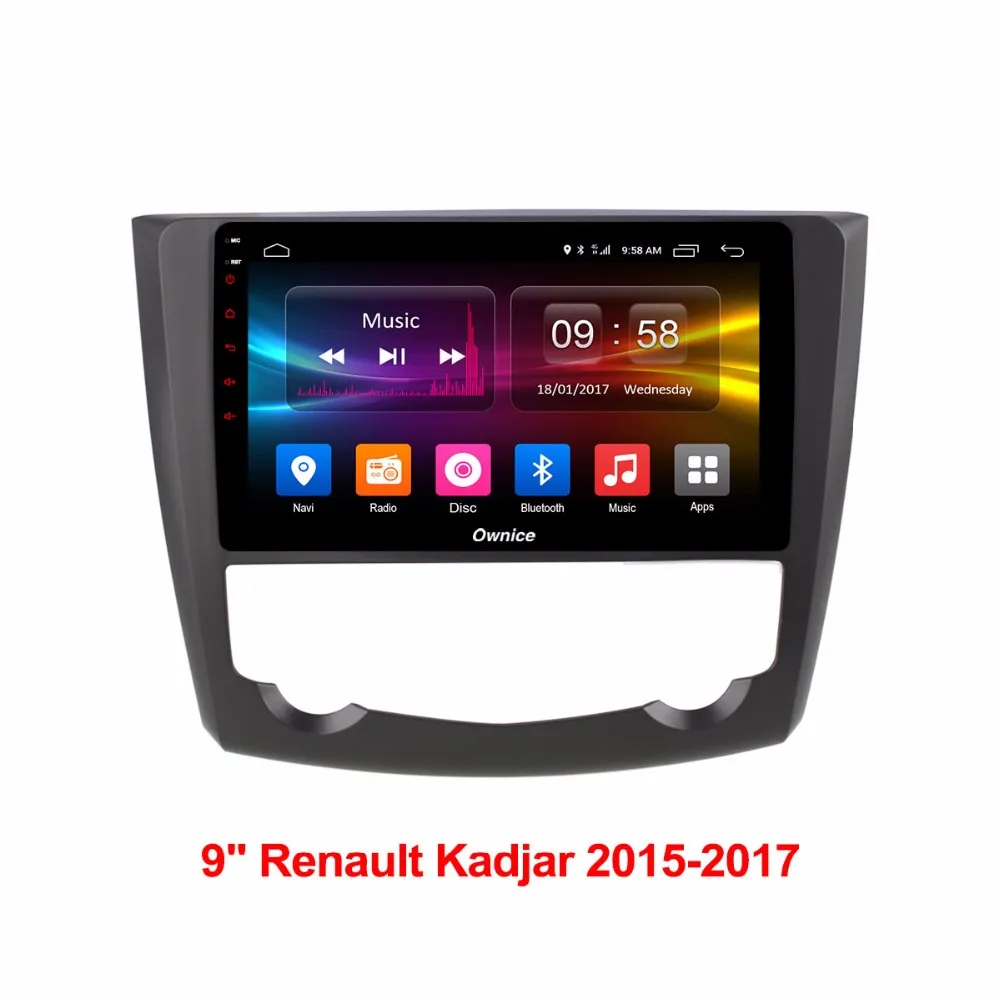 HD 9 дюймовый Android 6 0 Восьмиядерный автомобильный DVD плеер для Renault Kadjar 2015 2017 2 Гб RAM +