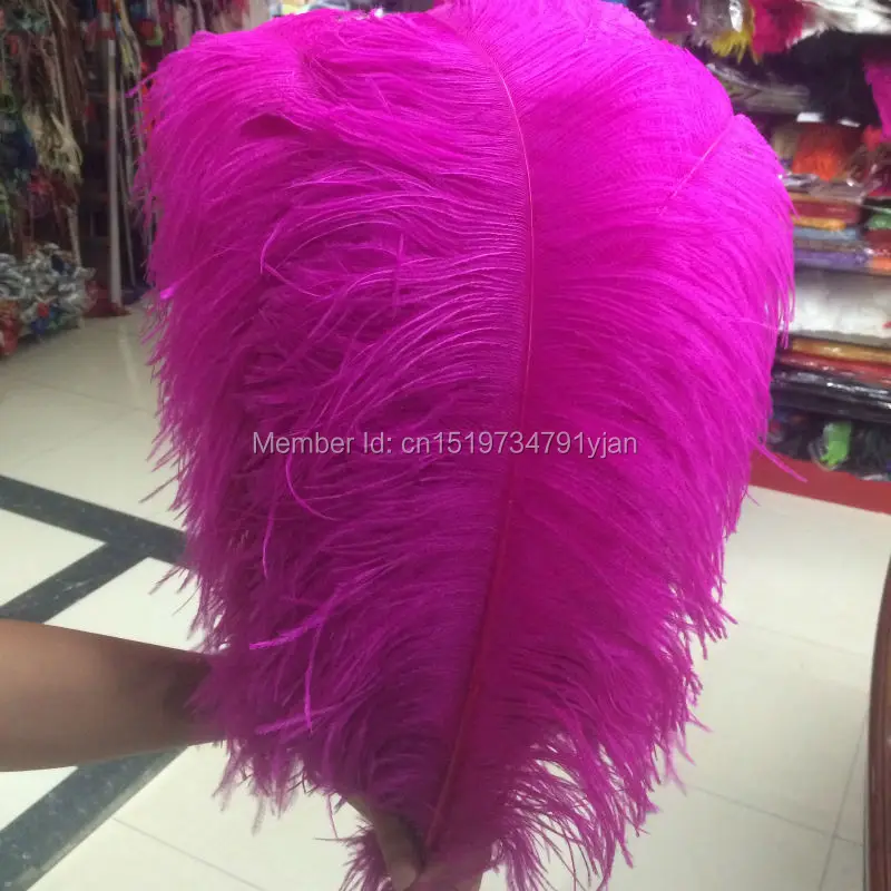 

wholesale Quality 10pcs perfect natural Large feathers Rose ostrich feather 26-28inch / 65-70cm decoration diy wedding