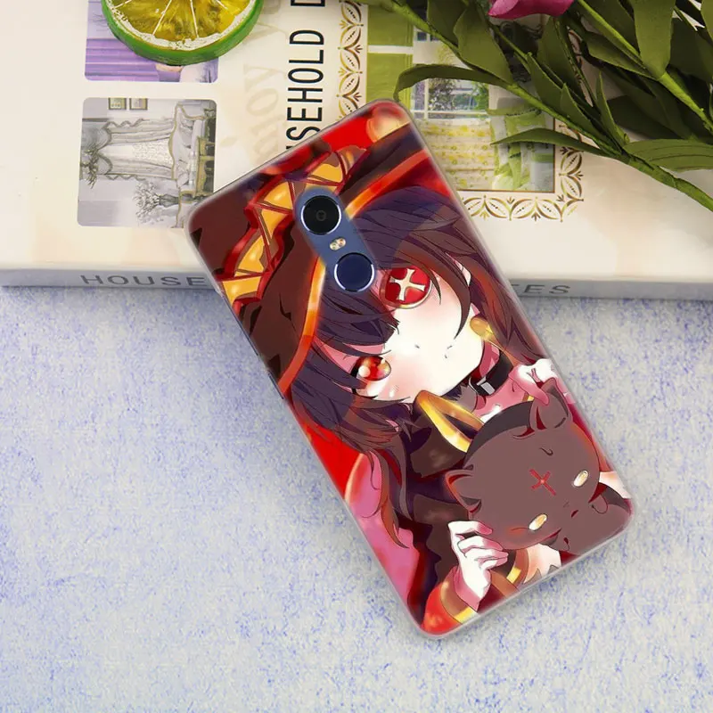 Модный прозрачный чехол MLLSE с аниме Konosuba Megumin для Xiaomi Play Rdemi S2 3S 4A 5A 5Plus 6A Pro Note 6 5A 4X4 7