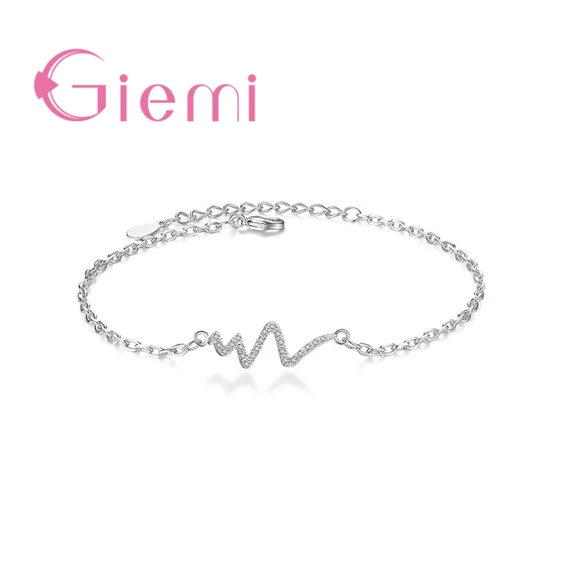 

Classic Special Factory Price Wave Pattern Shape Bracelets For Girlfriend Women Good Present 925 Sterling Silver Color Present