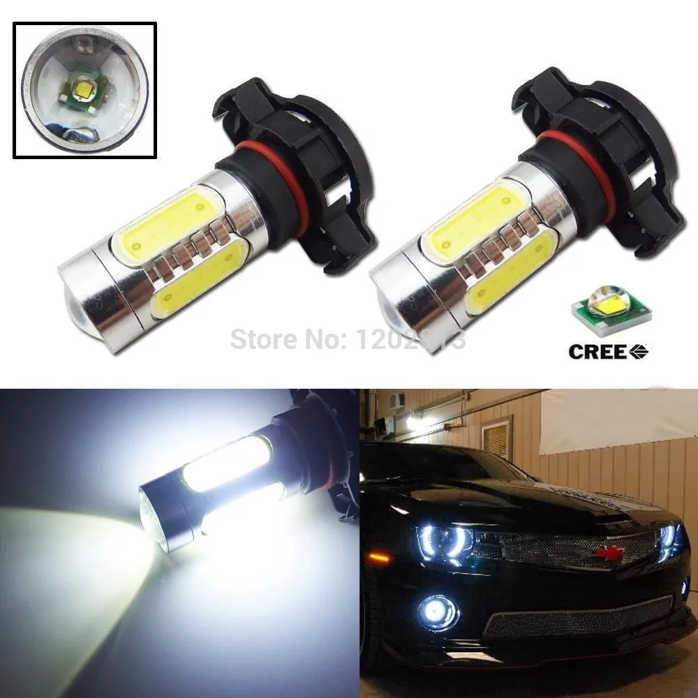 Бесплатная доставка 2 шт. чип CREE H16 PS24W 5202/5201/PS19W/PG20 3 11W COB светодиодные лампы для