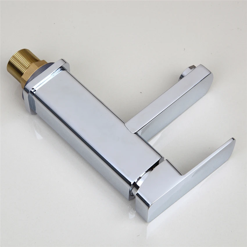 Новый водопад KEMAIDI RU современный кран для раковины в ванной медный смеситель воды