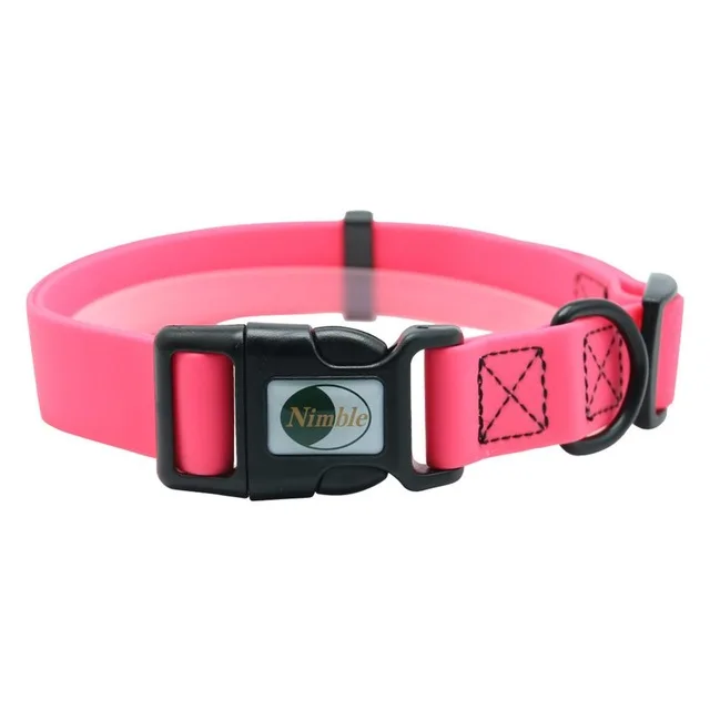 rose collar Собачий поводок, ошейник для собак, ПВХ, водонепроницаемый поводок для собак, анти-грязный, легко чистится для больших и маленьких собак, Щенячий ошейник, поводок товары для животных - Цвет: rose collar