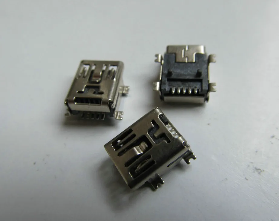 30 шт./лот прямой разъем SMT MIni USB B 5 штырьки гнездовой интерфейса Сварочная вилка