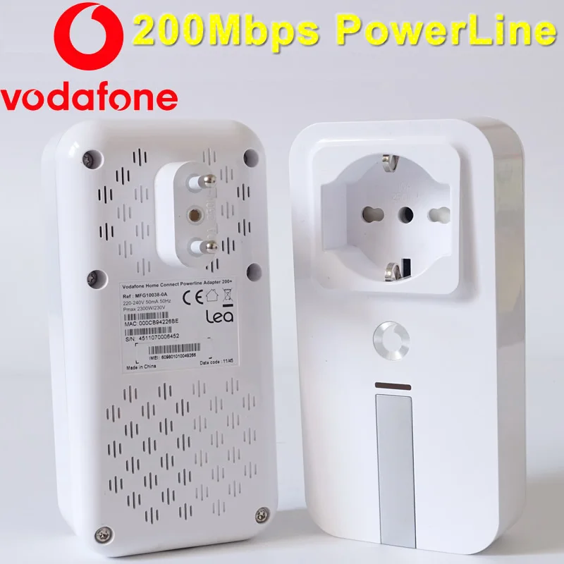 Мини адаптер Vodafone 200 мбит/с|powerline adapter|powerline homeplugpowerline adapter 200mbps |