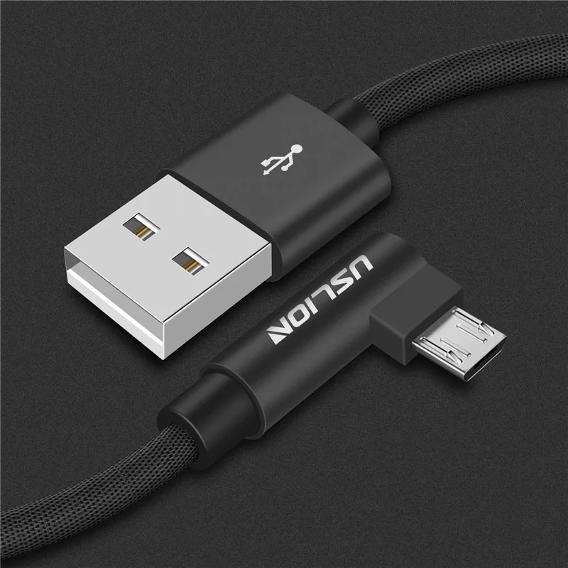USLION Micro USB кабель для samsung Xiaomi huawei MEIZU Android L Тип MicroUSB Быстрая Зарядка Кабели адаптер данных кабель