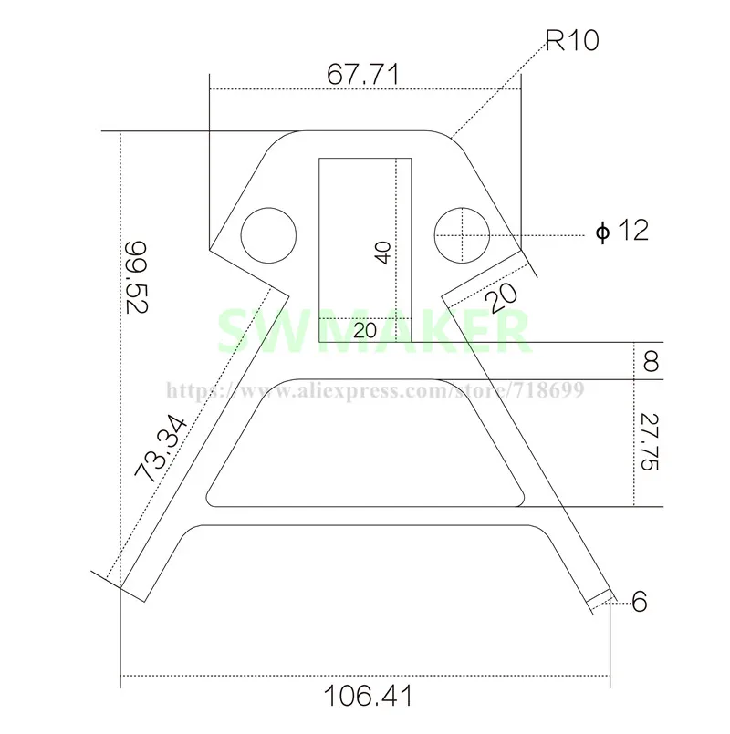 Kossel 2040 комплект углов из алюминиевого сплава delta angle XL обновление угловой