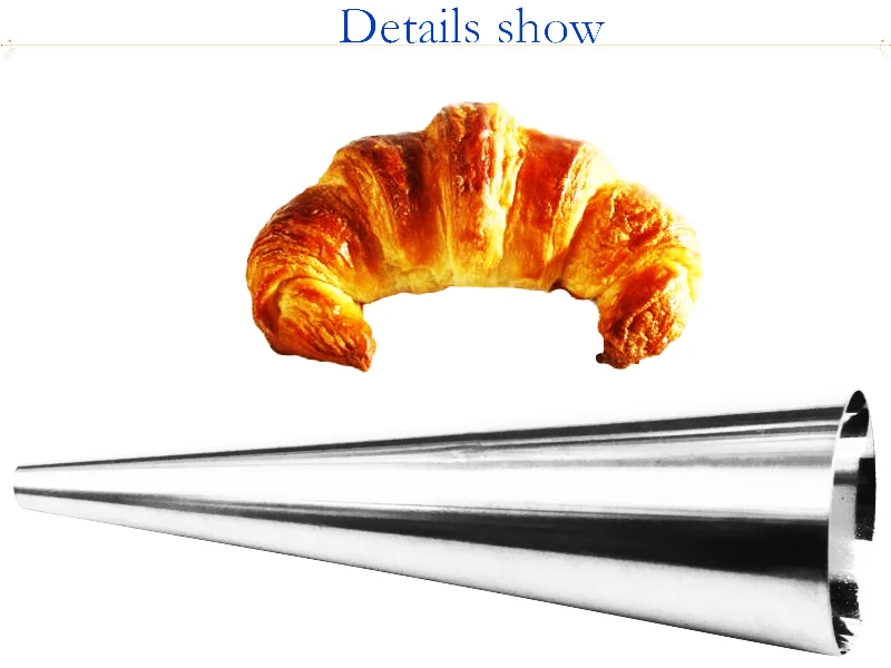 4pcs/set Bread Croissant Mold Baking Tools Stainless Steel Croissant Cone Tube Bread Baking Mold Tool Home Kitchen Appliances