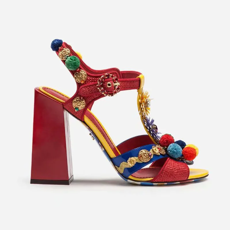 Богемные сандалии гладиаторы 2019 женские Босоножки с открытым носком женская