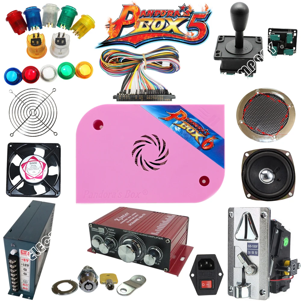 Аркадная игра diy части комплект Pandora Box 6 с 1300 игр аркадная консоль Запчасти для игровых автоматов для двух игроков