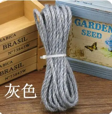 Gray Rope Сизальная веревка для кошачьего дерева, скалолазание для кошек, сделай сам, Когтеточка для кошек, игрушки для изготовления ножек стола, связывающая веревка для кошек, остроконечная коготь - Цвет: Gray Rope