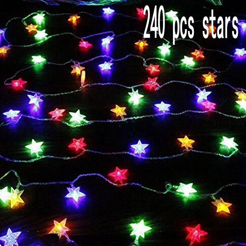 Товары для дома светодиодная гирлянда со звездами водонепроницаемая уличная