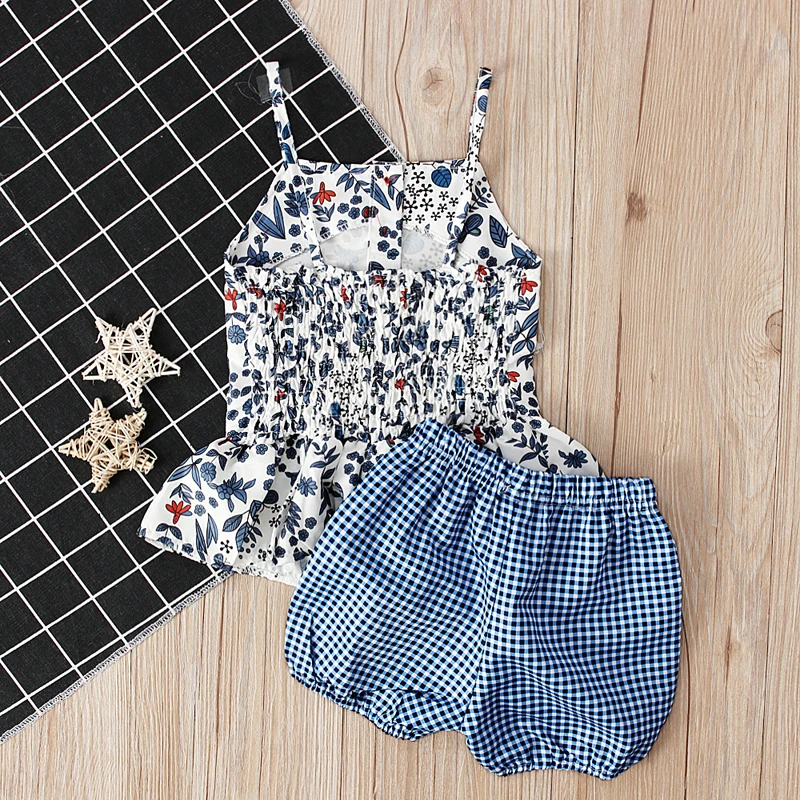 Rorychen Одежда для новорожденных девочек 2019 Цветочная футболка платье Топы Шорты