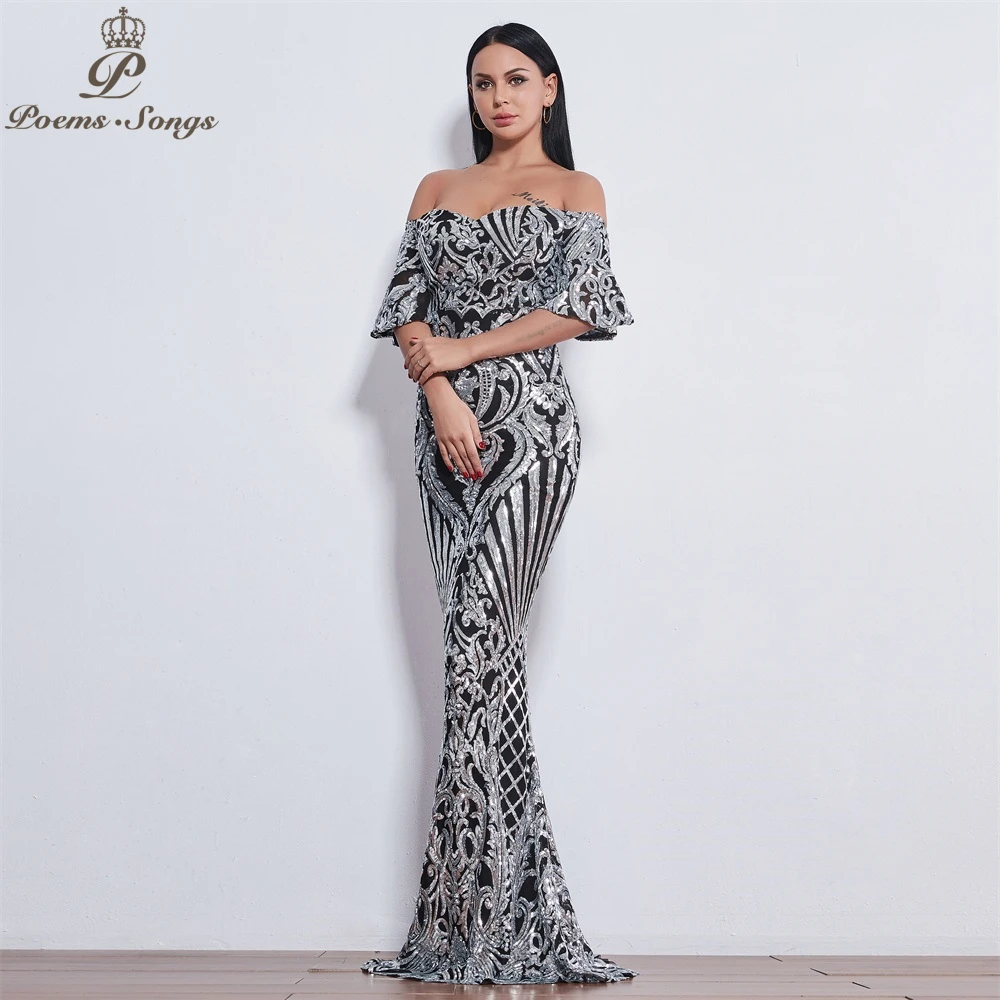 Стихи песни Стиль Элегантные Роскошные вечерние платья Длинные vestido de festa longo платье для выпускного вечера robe de soiree вечерние платья