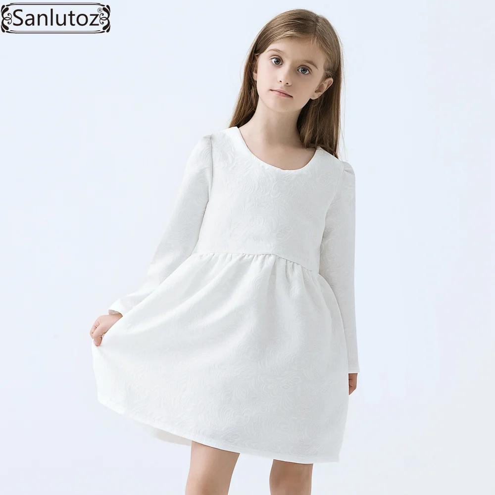 Girls Dress Winter Children Clothing Brand Kids Clothes White for Princess Holiday Party Wedding Baby Toddler | Детская одежда и