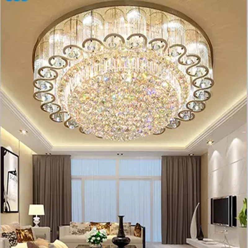 

Modern Living room round crystal Ceiling Lights European luxury suspension lamp home lighting Foyer bedroom crystal Ceiling Lamp