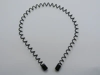 5 fashion unisex metal black spring spiral coil wire headband flexible