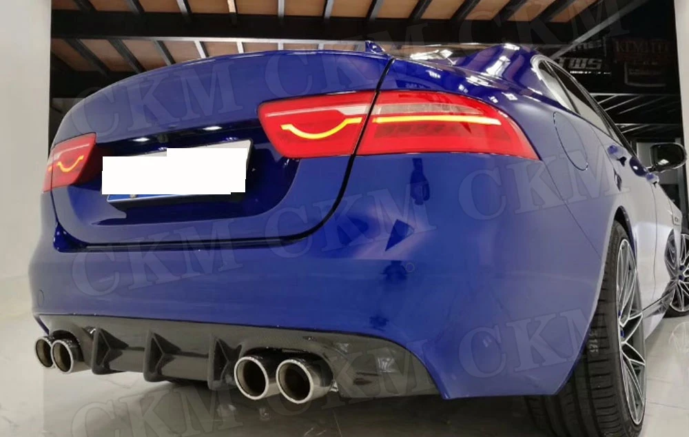 Для XE гоночный заднего бампера для Jaguar Седан 4-дверный- автомобильный бампер фартук защитная пластина из углеродного волокна/FRP