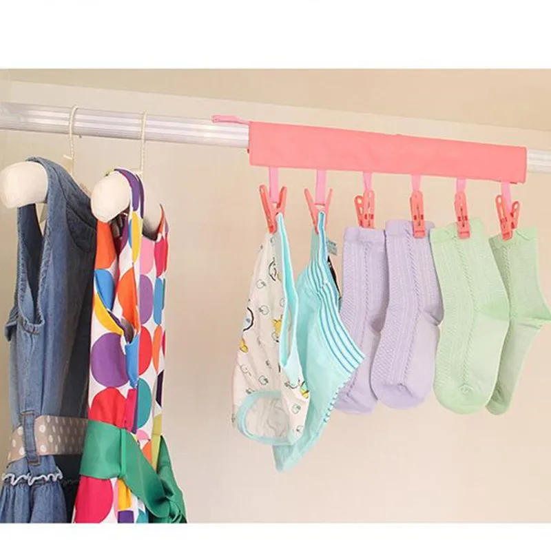 1 шт Портативный складная вешалка для одежды путешествия прищепка прищепки