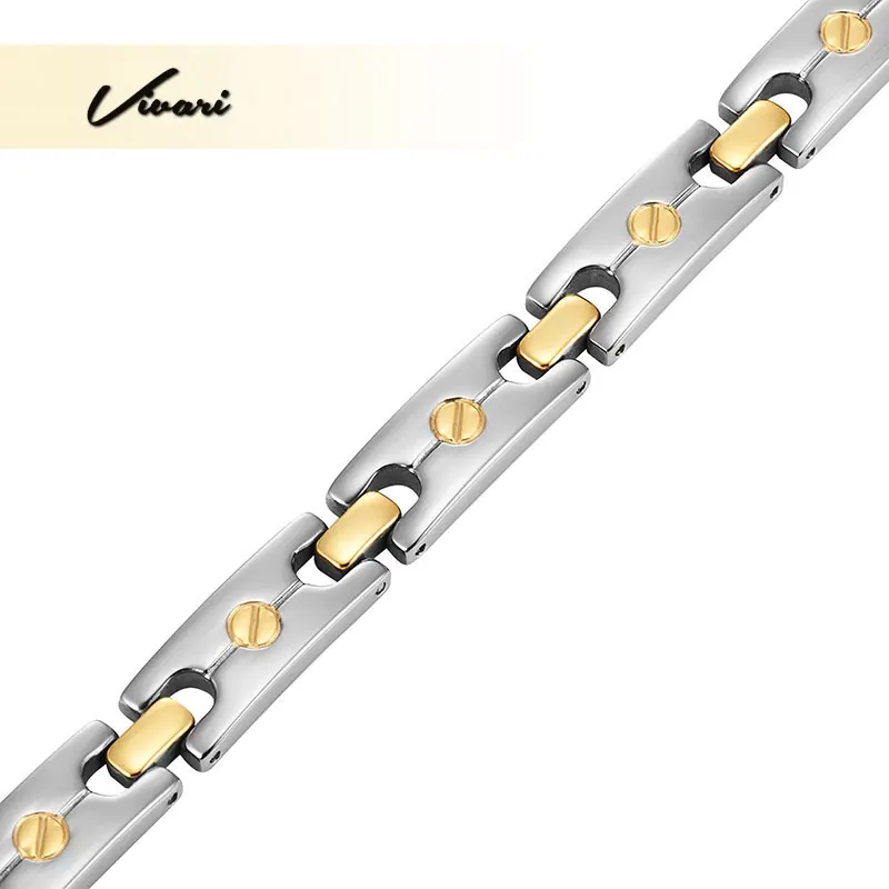 Vivari 2018 Magnetic Titanium Bracelet For Women 2-Tone Gold Silver Bio Jewellry Free Shipping Bangle Men Accessories Superfast | Украшения