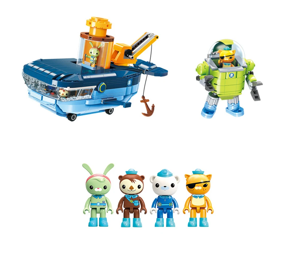 Les Octonauts Octopod Octopus Playset& Barnacles kwazii песо Inkling Duplo ENLIGHTEN кирпич детская игрушка строительный блок Octo-Pod