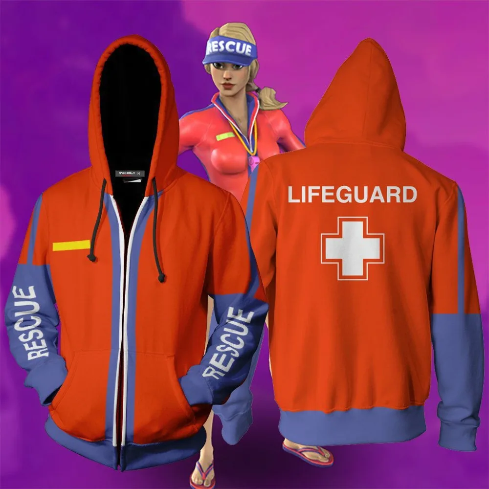 Новые костюмы для косплея игры Lifeguard толстовки с 3D принтом мужские и женские