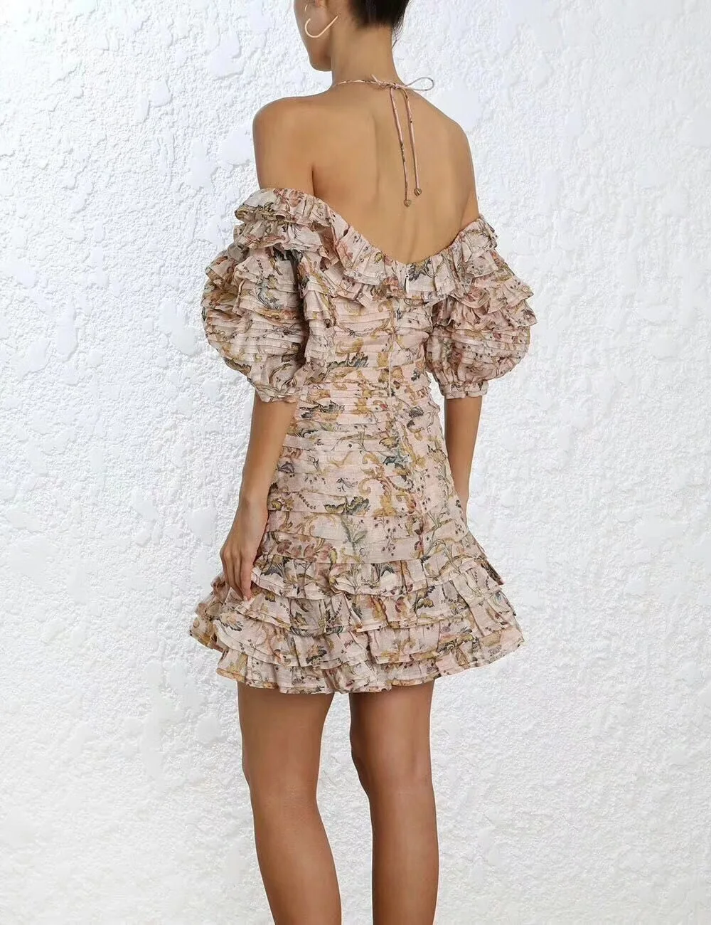 2018 летние Для женщин Винтаж Краски сердце складки плиссированное платье Холтер