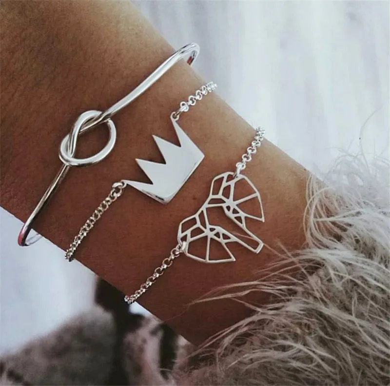 style 1 L& H винтаж простой несколько стилей Регулируемый Браслет Набор Мода Богемия Многослойные браслеты для женщин модные вечерние украшения - Окраска металла: style 1