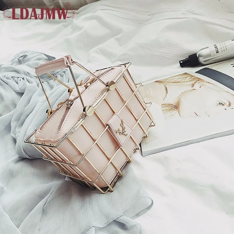 LDAJMW винтажные дизайнерские женские сумки индивидуальная железная корзина сумка