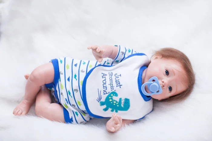 20 дюймов ручной работы кукла новорожденная Реалистичная мягкая виниловая