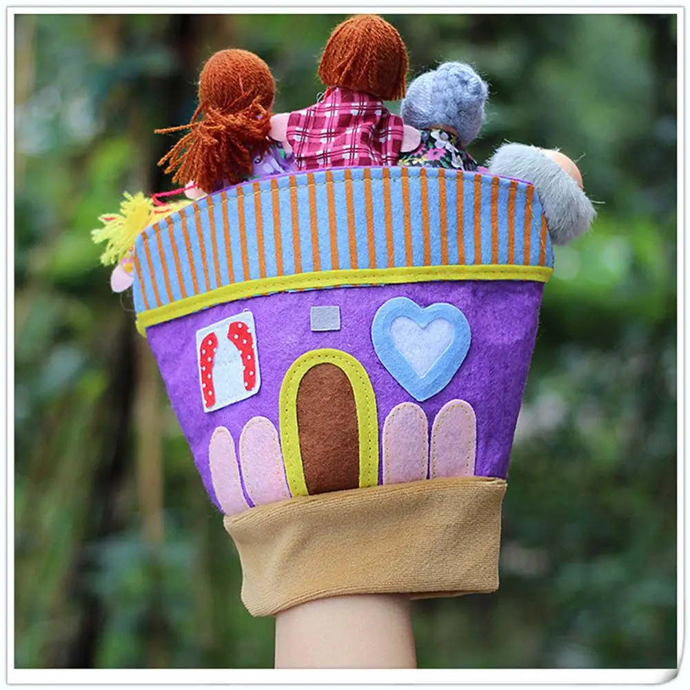 Детские милые куклы с пальцами Детский зоопарк животные перчатка кукла плюшевые