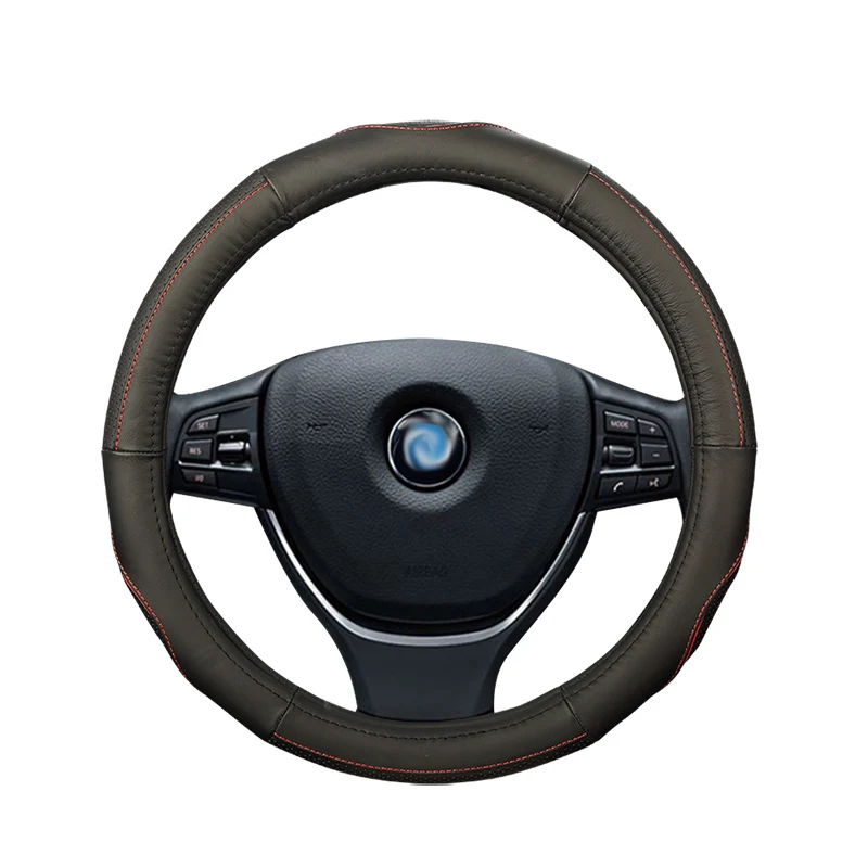 black Автомобильный чехол на руль для daewoo gentra lacetti lanos dodge Зарядное устройство под разъём durango journey isuzu d-max rodeo - Название цвета: black