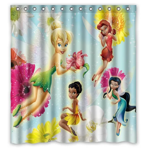 Top Quality Tinkerbell Custom 66 x 72 Inches Waterproof Bathroom Shower Curtain U4209541 | Дом и сад