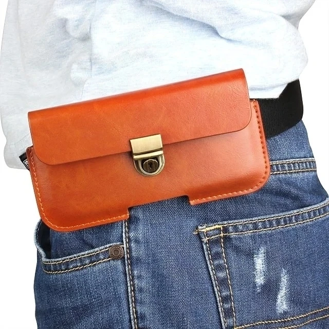 3 Colours Universal Horizontal Buckle Holster PU Leather Cover Bags Hook Loop Belt Pouch Phone Cases For moto g3 5.1&quot Below |