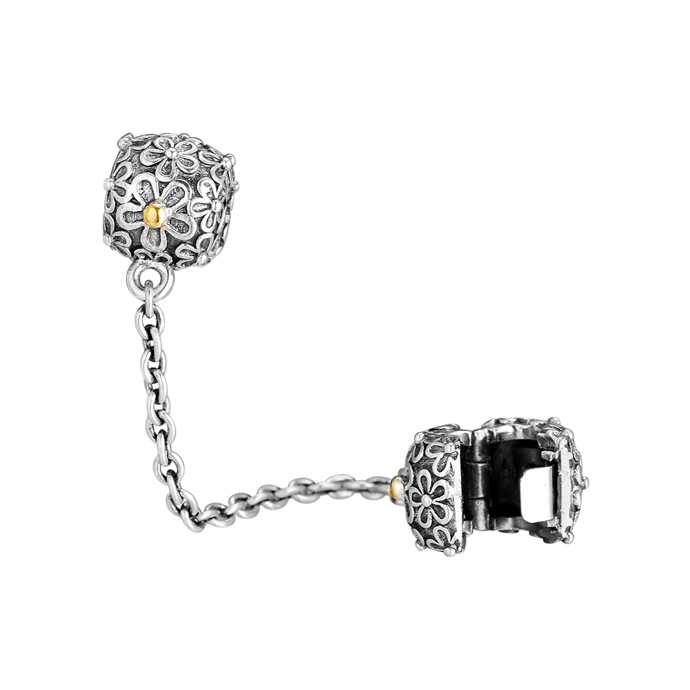 Подходит для браслетов Pandora безопасных цепных бусин аутентичных 925 пробы