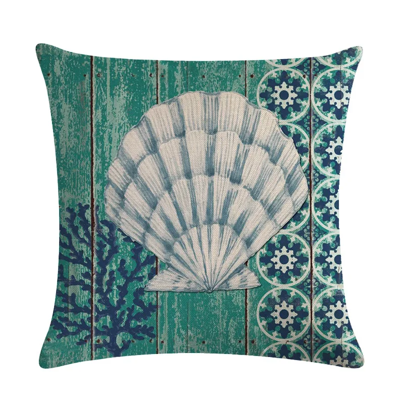 Морские наволочки для подушек морская наволочка Пляжная подушки 45x45 см | Дом и сад