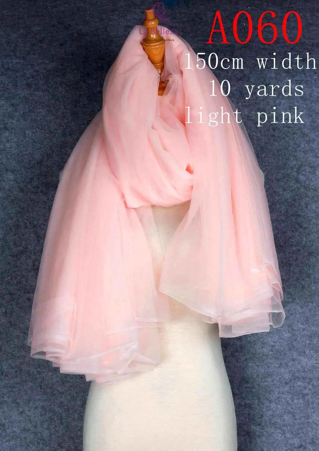 Light pink La Belleza 6" ширина тюль 95 цветов Высокое качество мягкая висячая сетка для подкладки/Фата невесты - Цвет: Light pink