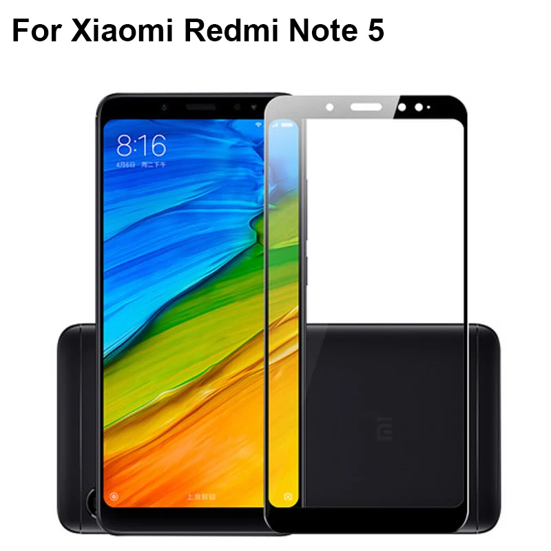 Черно-белое ультратонкое закаленное стекло 9H для Xiaomi Redmi Note 5 Note5 крышка телефона