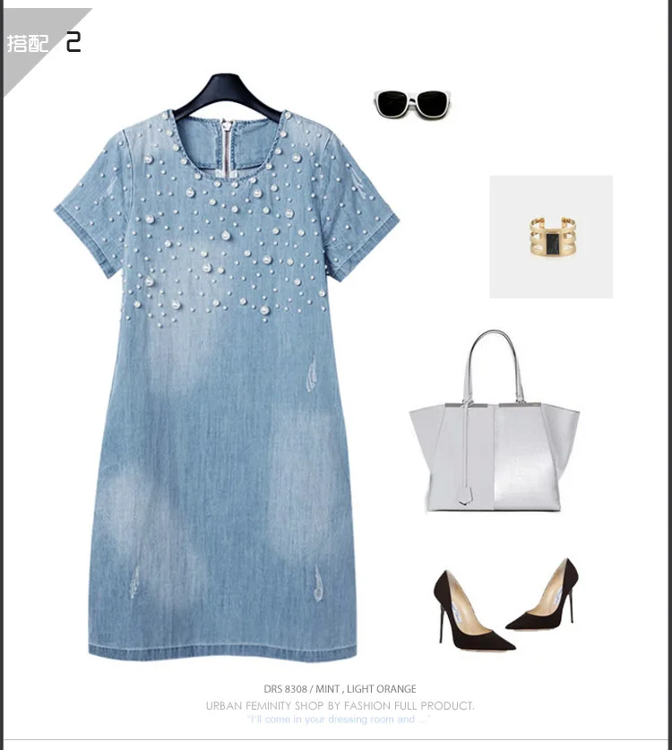 2017 женское джинсовое платье новые летние платья 5XL повседневные женские джинсы с