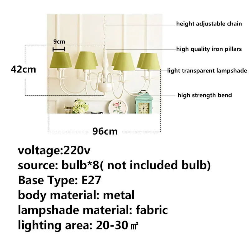 Детская люстра с 8 лампами для освещения спальни современная гостиной комнатная