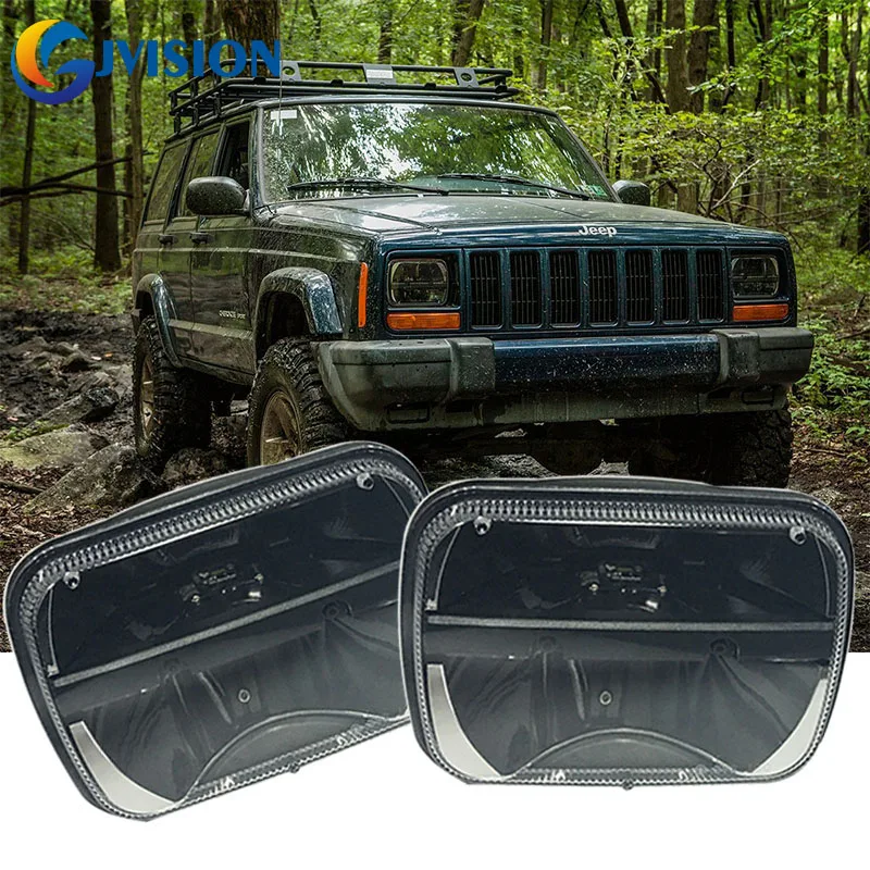 H6054 5X7 яркий светодиодный Копченый фар Высокий/низкий пучок замена лампы для Jeep
