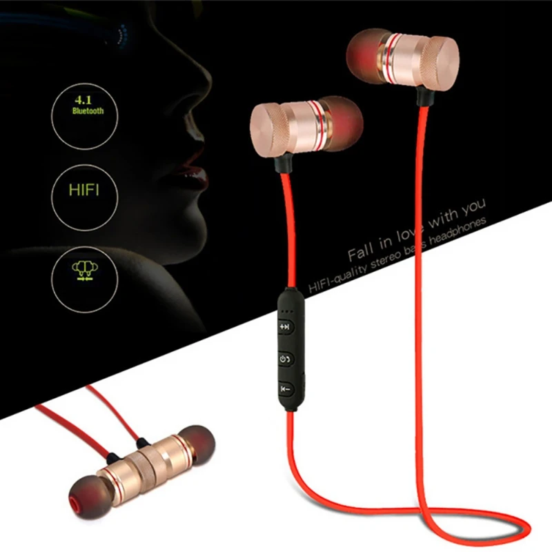 Подвесные спортивные наушники Металлическая магнитная Bluetooth гарнитура для S5