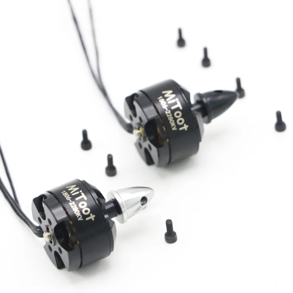 Миниатюрный многовинтовой мотор Mitoot 1806 2280KV с бесщеточным двигателем 2 3S CW/CCW Для