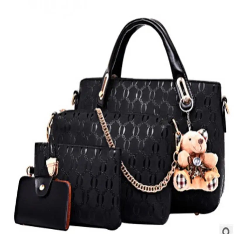 2018 Мода 4 шт./компл. Композитный кожаный мешок Для женщин сумка Топ ручка сумки