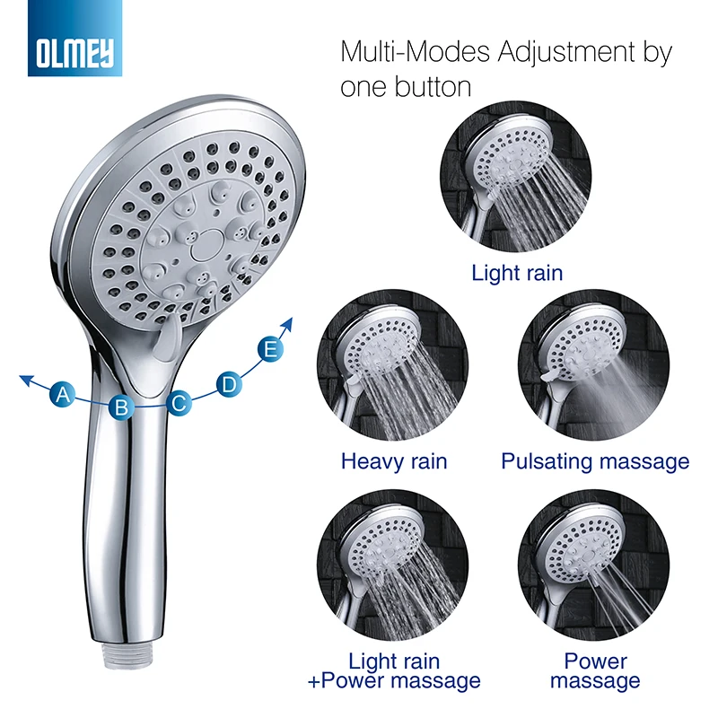 OLMEY Premium 5 Settings настенный ручной Душ высокого давления ручная душевая головка