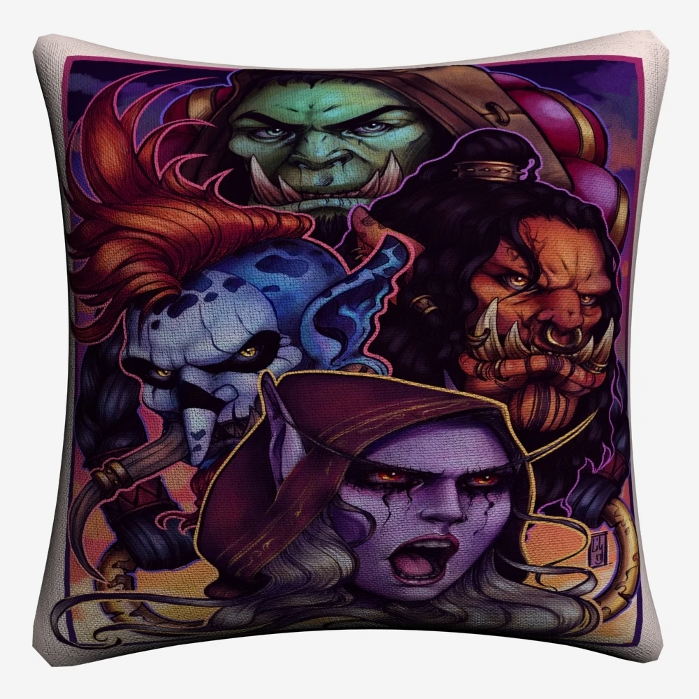 Sylvanas Windrunner WOW игра декоративная льняная Наволочка на подушку размером 45*45 см