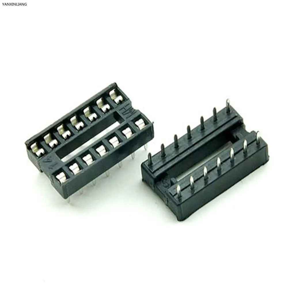 34 шт./лот 14 Pin DIP квадратное отверстие IC АДАПТЕР гнезд 14Pin шаг 2 54 мм разъем |