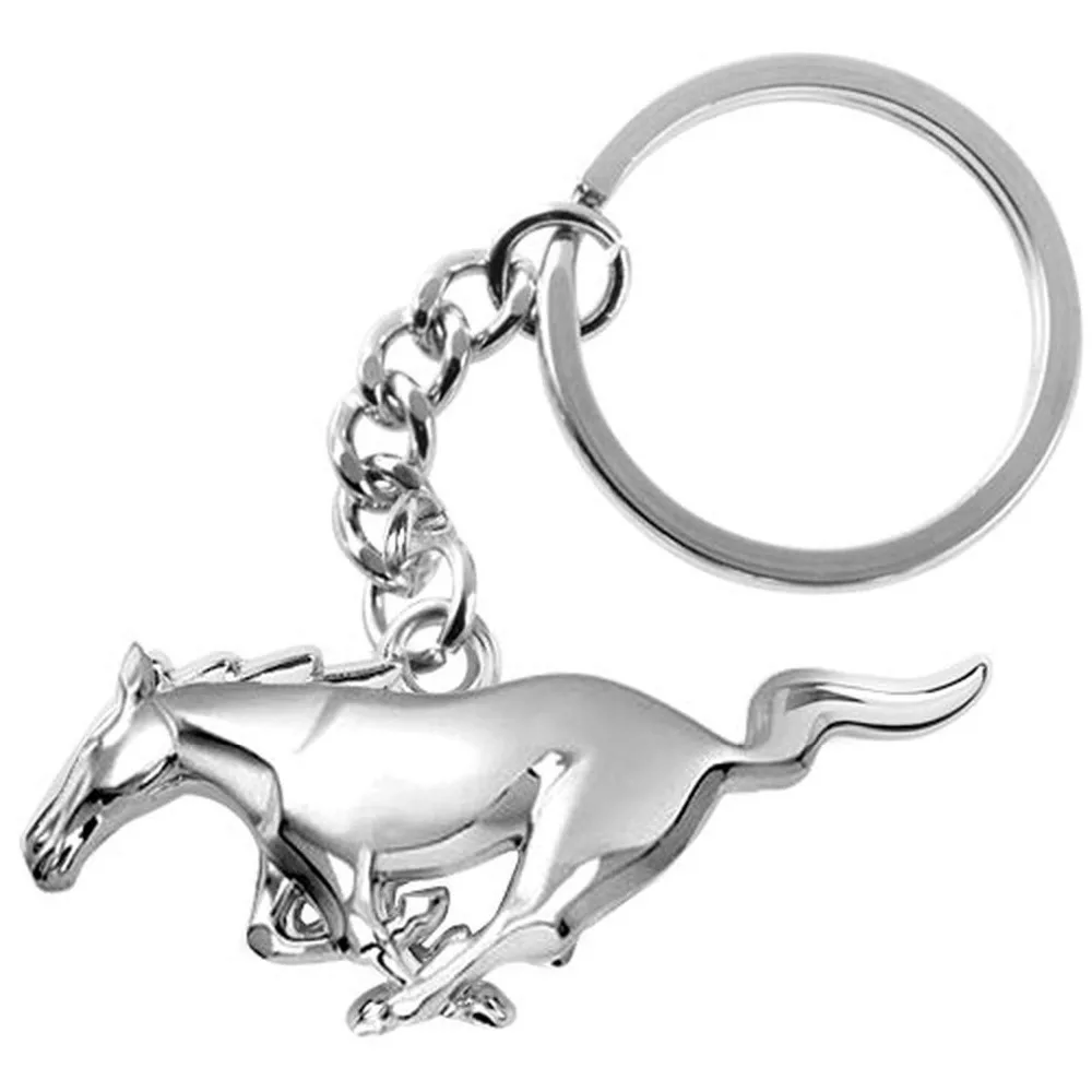 Металлический брелок для ключей 3D пони хром Ford Mustang аксессуары Wildhorse стиль машины