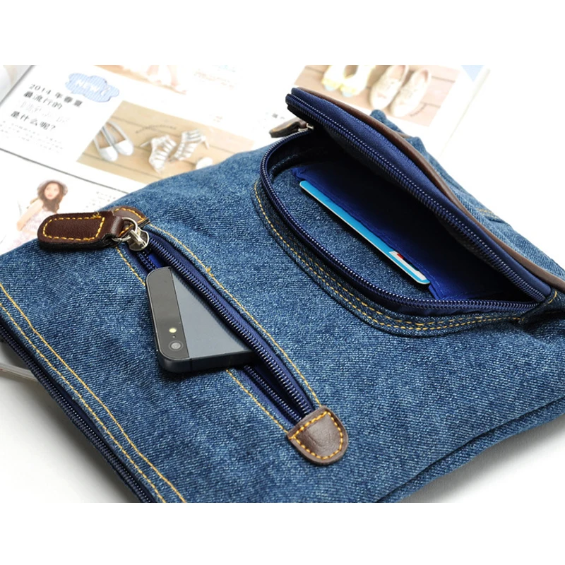 WHX джинсовая Сумки Для женщин сумка женская для Crossbody леди Обувь девочек кошелек