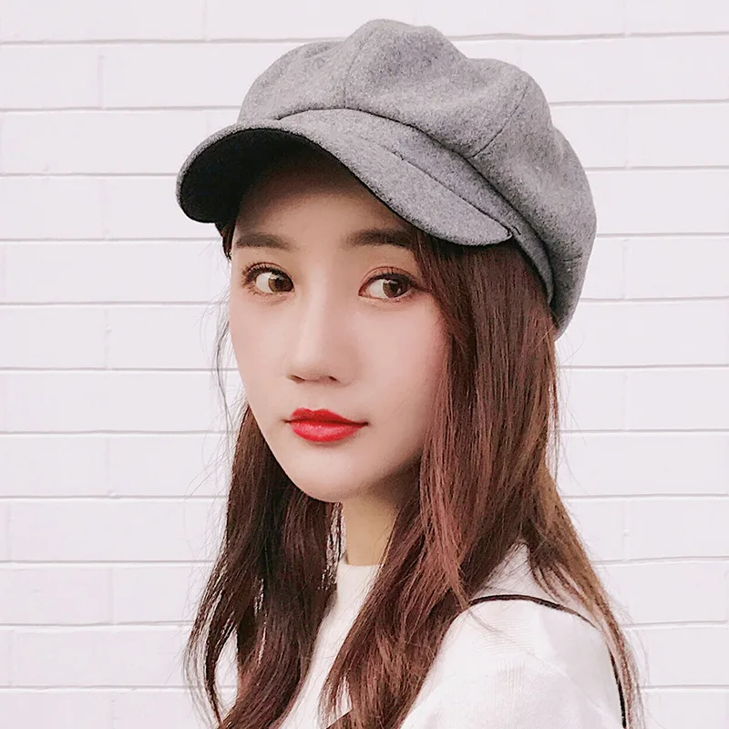 Новинка 2019 кепка газетчика женские джинсовые кепки восьмиугольный берет Бейкер